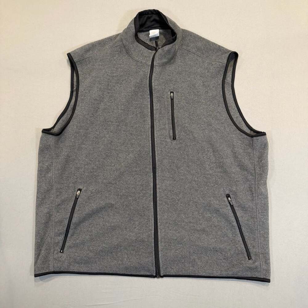 Old Navy Rec Tech Fleece Vest Size XL Gray Full Zip